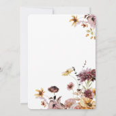 野かわいらし花フローラ女の子の洗礼 招待状 (裏面)