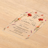 野かわいらし花卒業党 アクリル招待状 (レイダウン)