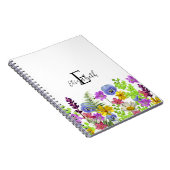 野かわいらし花名前をカスタムするとモノグラム ノートブック (右側)