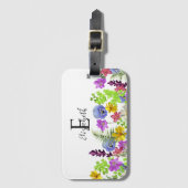 野かわいらし花名前をカスタムするとモノグラム ラゲッジタグ (正面縦)