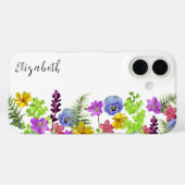 野かわいらし花名前をカスタムするとモノグラム Case-Mate iPhoneケース (裏面 (横))