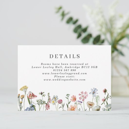 野かわいらし花結婚の囲いカード エンクロージャーカード (スタンド正面)