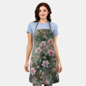 野かわいらし花 エプロン (着用した状態)