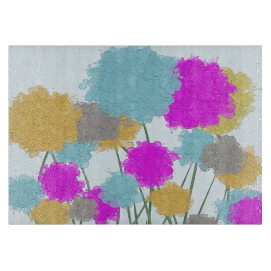 野かわいらし花 カッティングボード (正面)