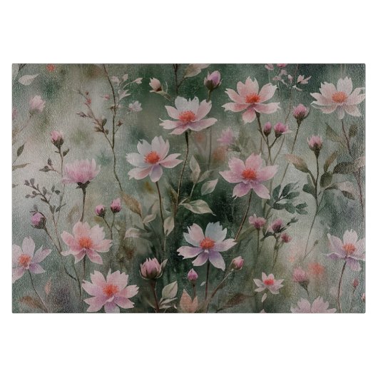 野かわいらし花 カッティングボード (正面)