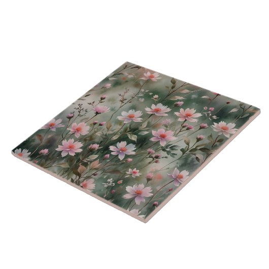 野かわいらし花 タイル (側面)