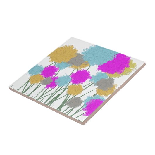 野かわいらし花 タイル (側面)