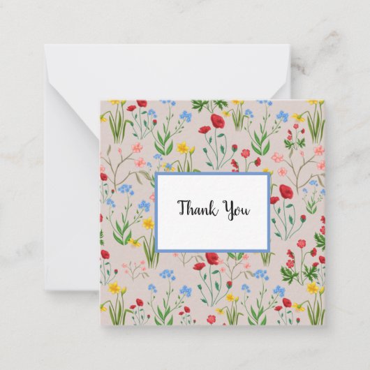 野かわいらし花 ノートカード (正面)