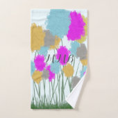 野かわいらし花 バスタオルセット (ハンドタオル)