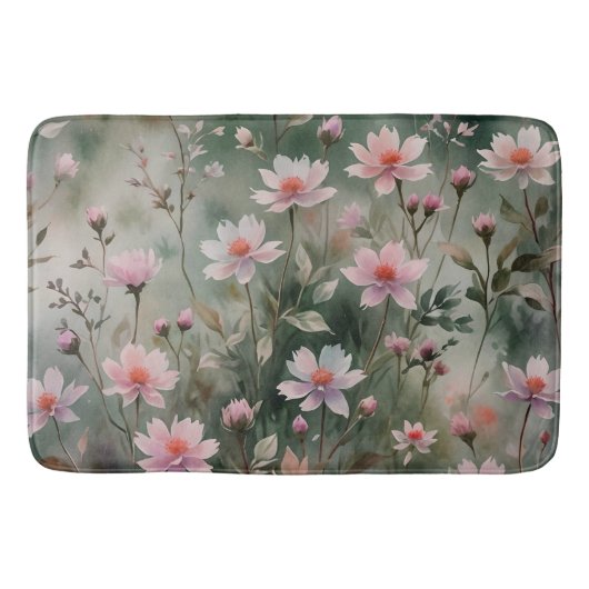 野かわいらし花 バスマット (正面)