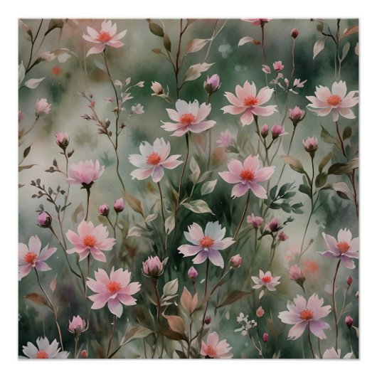 野かわいらし花 ポスター (正面)