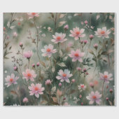 野かわいらし花 ラッピングペーパー (フラット)