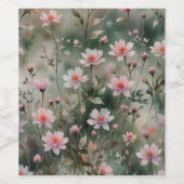 野かわいらし花 ワインラベル (シングルラベル)