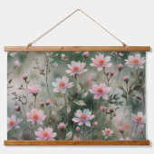 野かわいらし花 吊り下げ型タペストリー (正面)