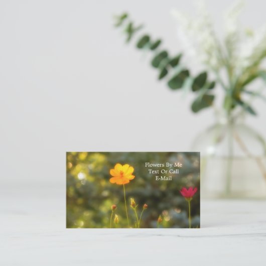 野かわいらし花 名刺 (スタンド正面)