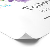 野かわいらし花 |庭園の結婚式トイレ ポスター (角)