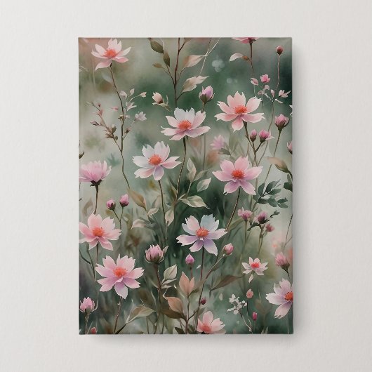 野かわいらし花 缶バッジ (正面)