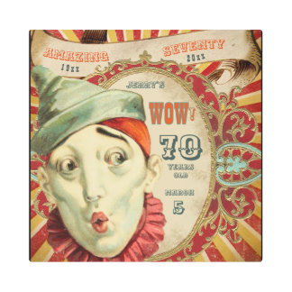 野だなしヴィンテージ70誕生日 メタルプリント