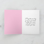 野に咲くピンクの野デイジー カード (内部)