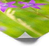 野に咲く繊細な紫の花 ポスター (角)