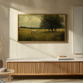 野に放牧する白馬 ポスター