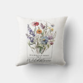 野に花が咲くバラ クッション (裏面)