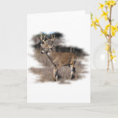 野に鹿を連れて行く カード (黄色い花)