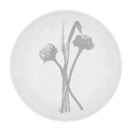 野のシンプルな野の花のブーケ カッティングボード
