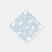 野の物が青い花の柄を描く場所 スタンダードカクテルナプキン (角)