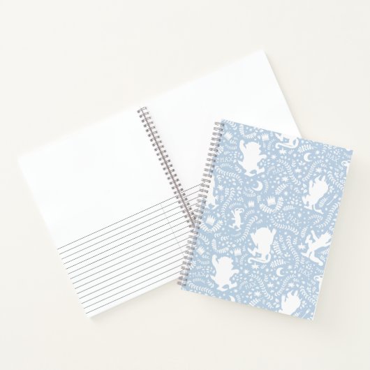 野の物が青い花の柄を描く場所 ノートブック (内部)