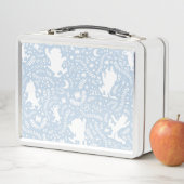 野の物が青い花の柄を描く場所 メタルランチボックス (インサイチュ)