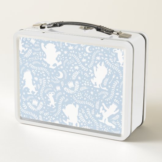 野の物が青い花の柄を描く場所 メタルランチボックス (裏面)