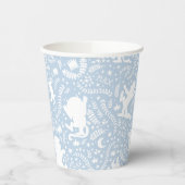 野の物が青い花の柄を描く場所 紙コップ (左)