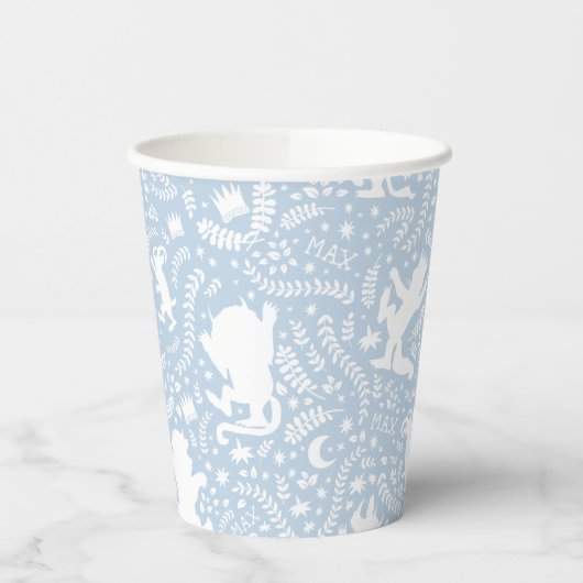 野の物が青い花の柄を描く場所 紙コップ (左)