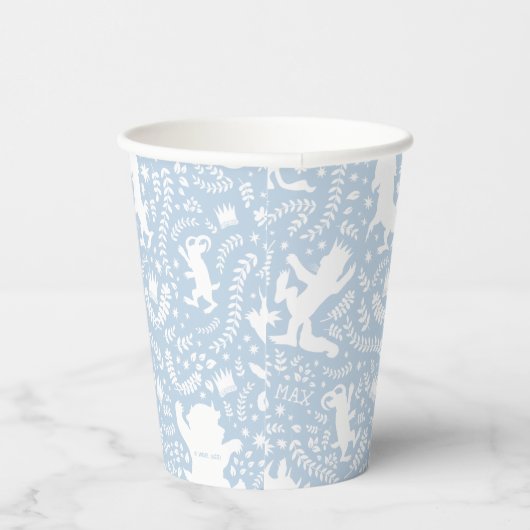 野の物が青い花の柄を描く場所 紙コップ (右)