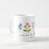 野の花がどうやって育つか考えてみよう コーヒーマグカップ (正面左)