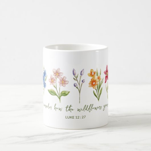 野の花がどうやって育つか考えてみよう コーヒーマグカップ (中央)