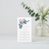 野の花が咲く赤ちゃん ピンクのベビーシャワー エンクロージャーカード (スタンド正面)
