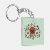 "野の花であろう" スクエアアクリルキーチェーン キーホルダー (正面左)