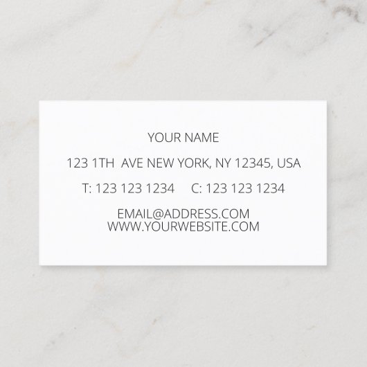 野の花とまだらの荷車 名刺 (裏面)