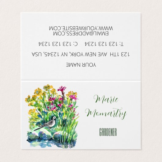 野の花とまだらの荷車 名刺 (外部フラット)