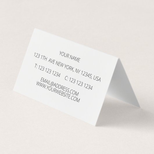 野の花とまだらの荷車 名刺 (裏面)