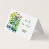 野の花とまだらの荷車 名刺 (正面)