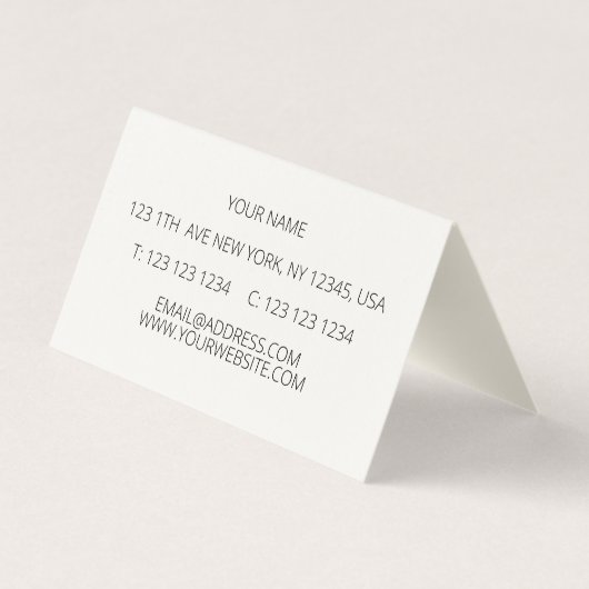 野の花とまだらの荷車 名刺 (裏面)