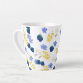 野の花とブラックベリーの花柄 カフェラテマグ (左アングル)