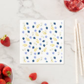 野の花とブラックベリーの花柄 スタンダードカクテルナプキン (インサイチュ)