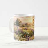 野の花と可愛いコテージ コーヒーマグカップ (正面左)