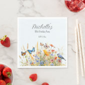 野の花と蝶と鳥のサプライズ80歳 スタンダードランチョンナプキン (インサイチュ)