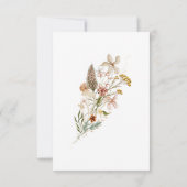 野の花と蝶の洗礼カスタム写真招待状 招待状 (裏面)