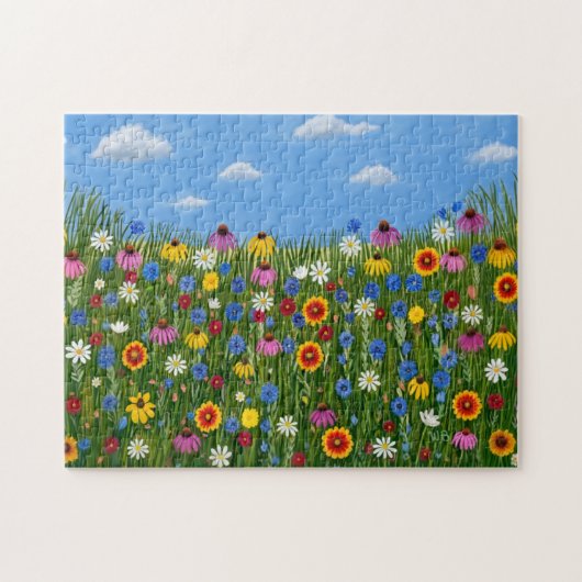 野の花と青空 ジグソーパズル (横)